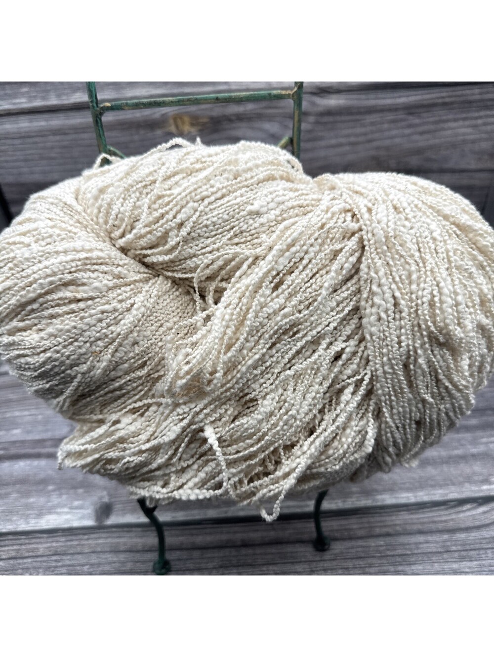 Vintage Curly Q Natural Cotton Linen Yarn Made In Maine Undyed 1LB